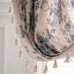 Ownkoti Retro Orchid Tassel Light Filtering Curtain