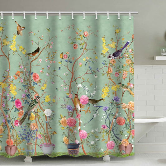 Rural Waterproof Decorative Shower Curtain