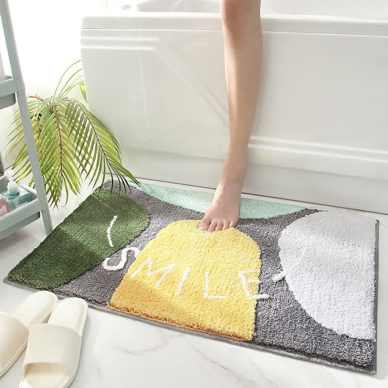 Ownkoti Leaf Pattern Soft Non-Slip Bathroom Rug