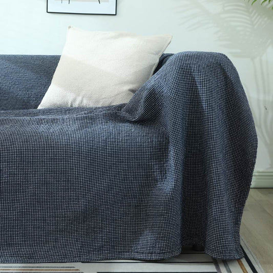 Ownkoti Plaid Sofa Blanket Gauze Sofa Cover