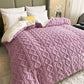 Jacquard Solid Color Comfy Fluffy Blanket