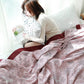 Lightweight Flower Print Cotton Reversible Quilt