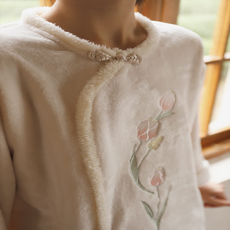 Gentle Tulip Soft Flannel Pajama Set