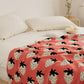 Strawberry Print Soft Cotton Reversible Blanket