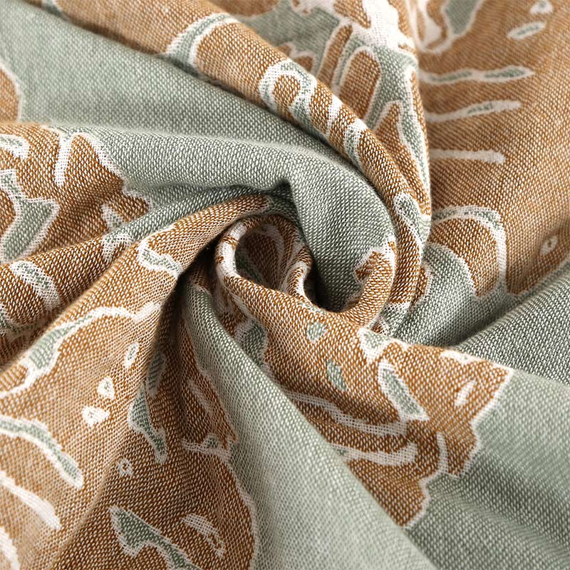 Lightweight Peony Cotton  Reversible Blanket