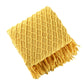 Ownkoti Knitted Prismatic Pattern Blanket with Tassels