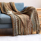 Ownkoti Cozy Colorful Striped Tassel Blanket