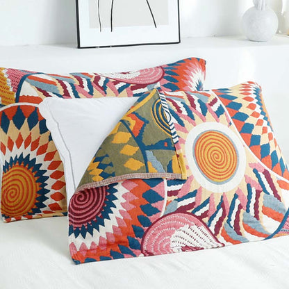 Sun Print Cotton Reversible Pillow Towel (2PCS)