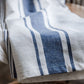 Ownkoti Navy & Beige Striped Semi-Blackout Curtains