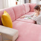 Ownkoti Suede Solid Color Elastic Sectional Sofa Slipcover