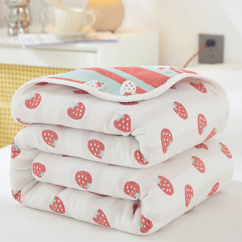 Pastoral Strawberry Soft Pure Cotton Quilt