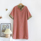 Natural Floral V-neck Soft Cotton Nightdress