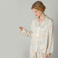 Ownkoti Vintage Floral Long Sleeve V-Neck Loungewear