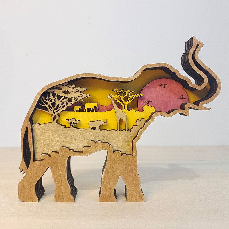 Ownkoti Creative Forest Animal Decoration - Elephant Family