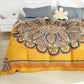 Ownkoti Bohemian Reversible Yellow Flower Summer Quilt