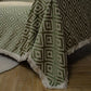 Rhombus Patchwork Pattern Tassel Sofa Protector