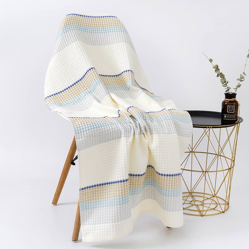 Ownkoti Colorblock Striped Cotton Bath Towel