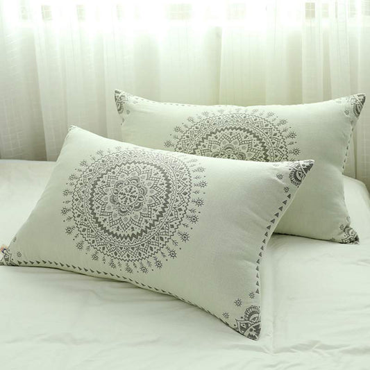 Mandala Cotton Pillow Cover Button Pillowcases (2PCS)