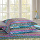 Striped Jacquard Style Quilt with Pillowcase