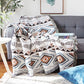 Bohemian Knitted Lounge Blanket with Tassel