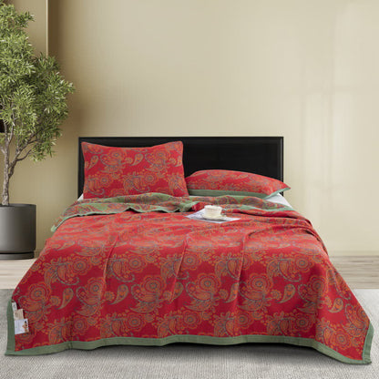 Retro Jacquard Cotton Gauze Comfy Quilt