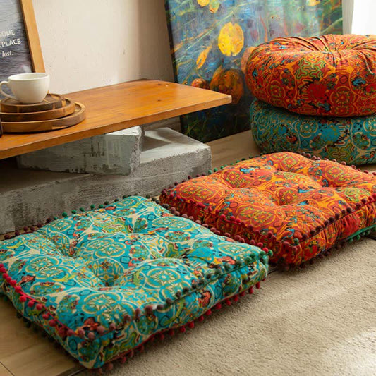 Bohemian Style Chair Pad Floor Pillows