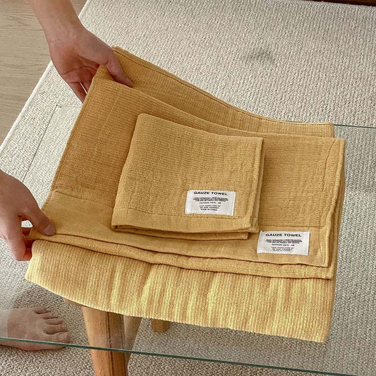 Solid Color Breathable Gauze Towel