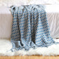 Ownkoti Knitted Sofa Blanket Couch Blanket With Tassels