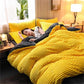 Pure Color Thick Velvet Bedding Set