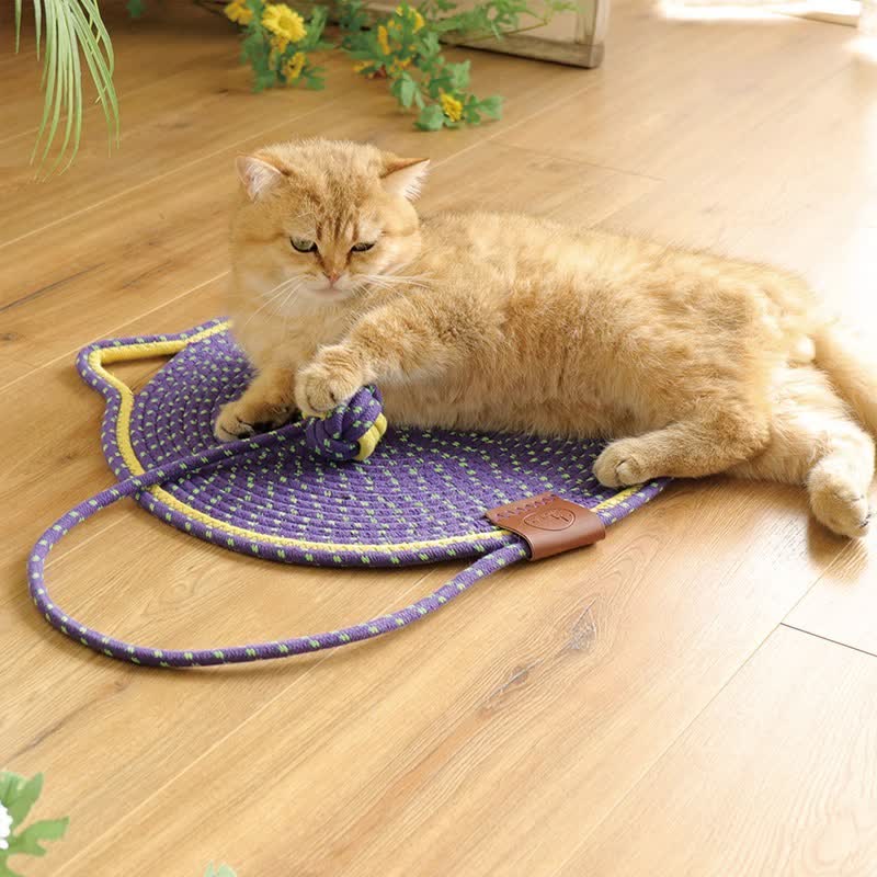 Braided Cotton Cord Cat Scratch Mat