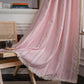 Ownkoti Simple Stripe Hollow-out Semi-shading Tassel Curtain