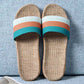 Simple Cooling Open Toe Flax Slippers