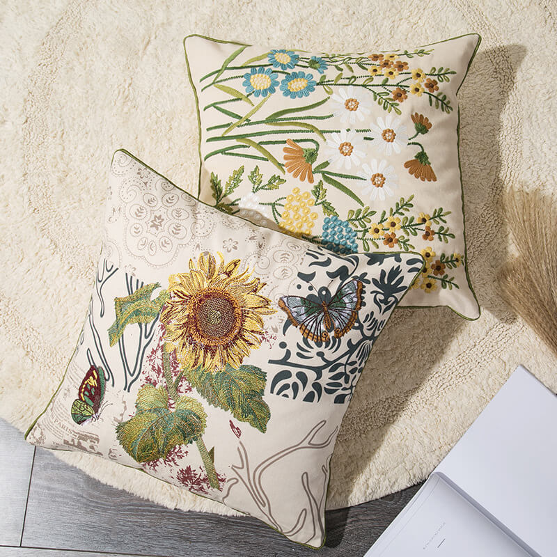 Ownkoti Vintage Flower Pillow Case Pillow Sham