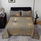 Curved Stripe Flax Reversible Coverlet Blanket