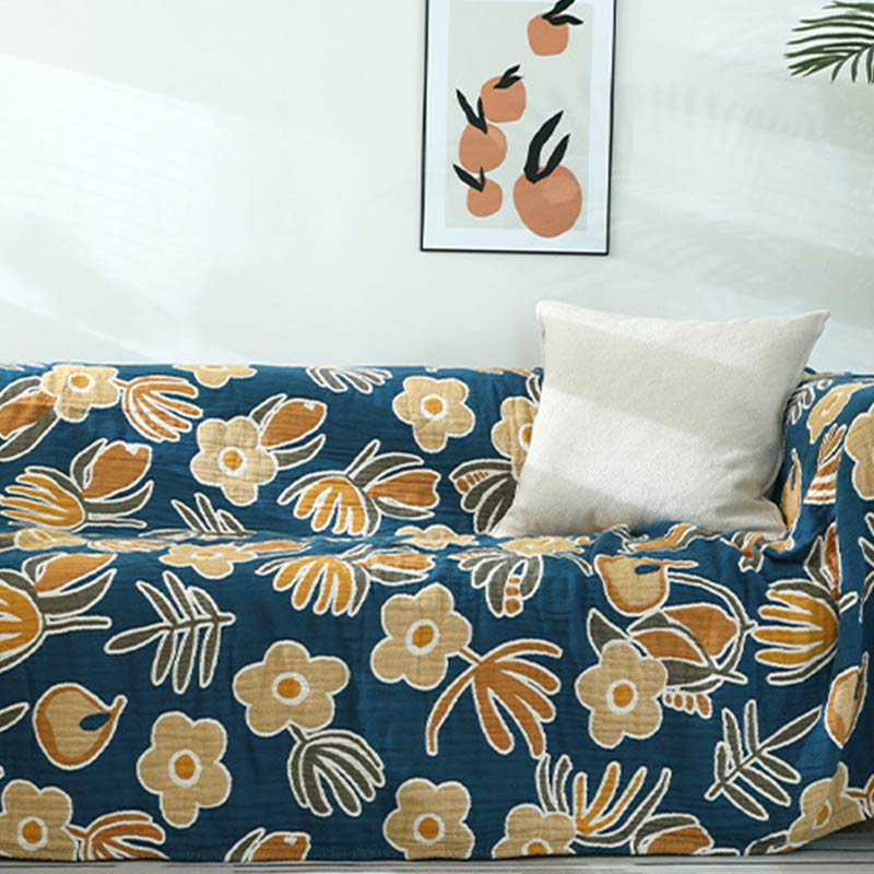 Yellow Flower Sofa Blanket Sofa Cover