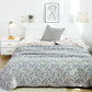 Retro Reversible Coverlet Soft Floral Quilt