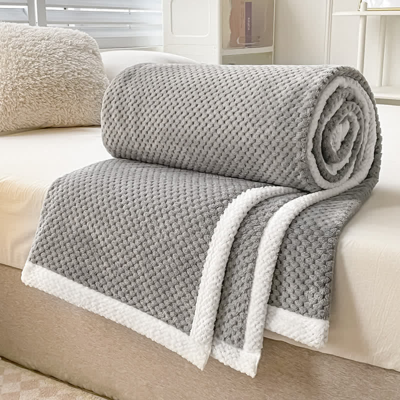 Solid Color Soft Reversible Fleece Blanket