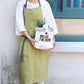 Retro Cotton Linen Kitchen Pocket Aprons