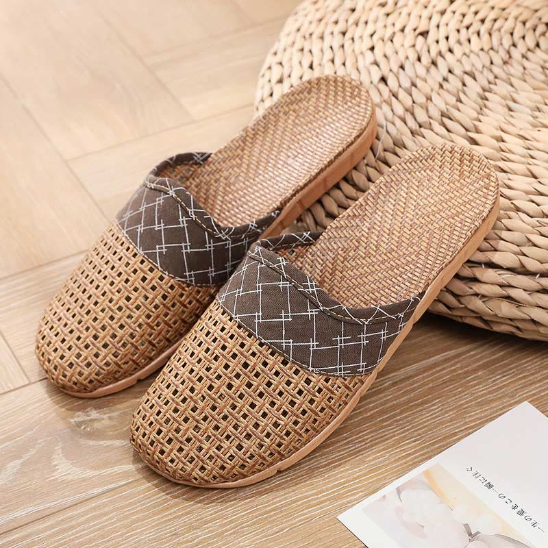 Modern Hollow-out Anti-slip Flax Slippers