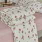 Floral Design Cotton Quilt Bedsheet & Pillowcases(4pcs)