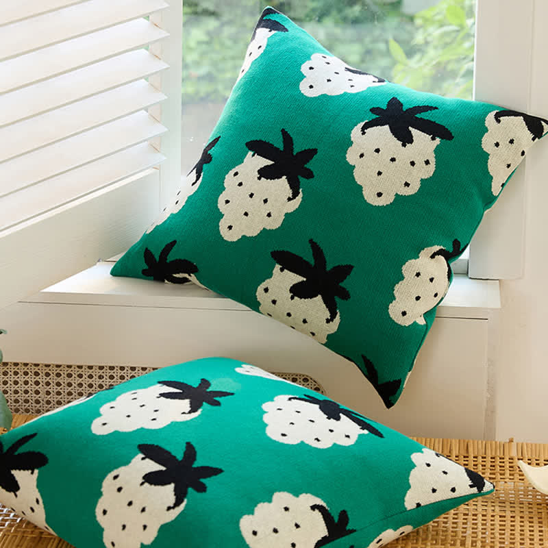 Strawberry Pattern Breathable Cotton Pillowcases (2pcs)