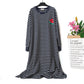 Pure Cotton Striped Long Sleeve Nightdress