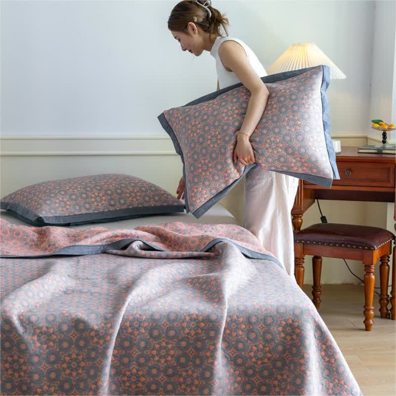 Cotton Gauze Jacquard Luxurious Soft Quilt