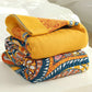 Ownkoti Bohemian Reversible Yellow Flower Summer Quilt