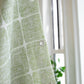 Plaid Cotton Linen Farmhouse Shower Curtain