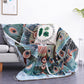 Ownkoti Peacock Print Tassel Reversible Blanket