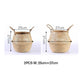 Ownkoti Woven Seagrass Belly Basket Storage Plant Pot Basket (2PCS)