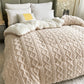 Jacquard Solid Color Comfy Fluffy Blanket