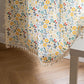 Yellow Flower Tassel Light Filtering Curtain