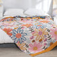 Childlike Flower Cotton Gauze Reversible Quilt